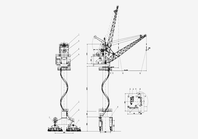 Portal Jib Crane Drawing