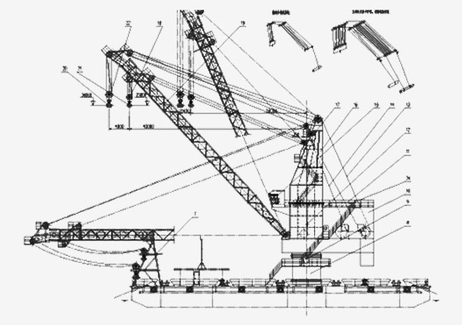 Floating Crane Drawing
