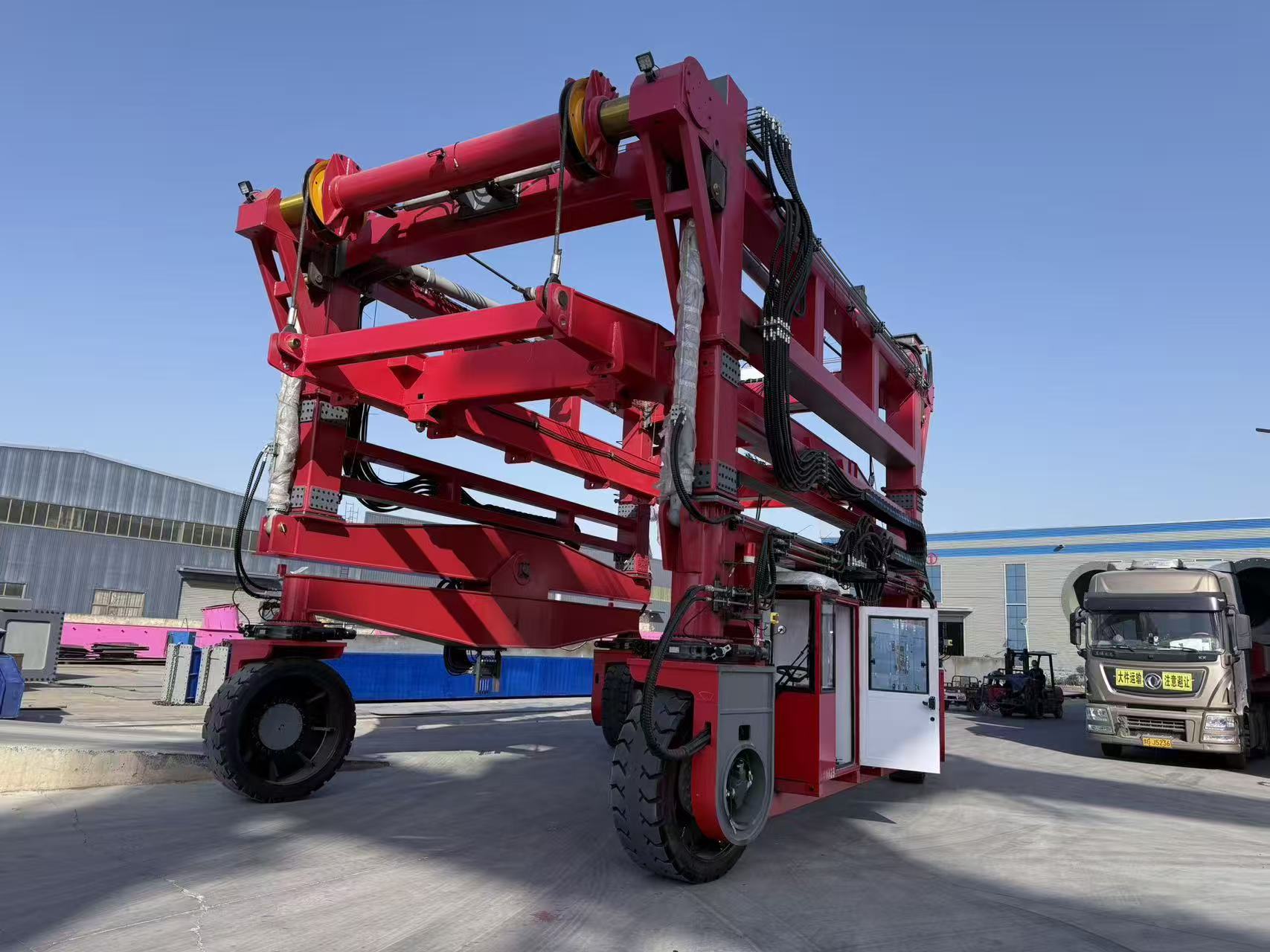 HTCRANE 60-ton Container Straddle Carrier — Boost Terminal Efficiency by 35%+
